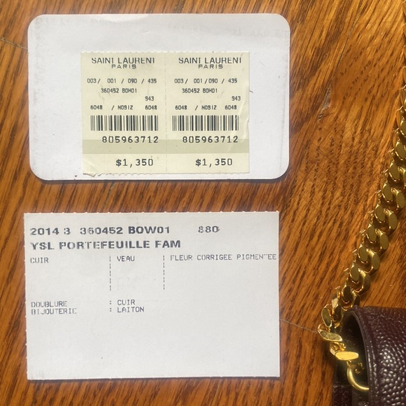 Ysl brand new wallet in chain with tags - Picture 2 of 13